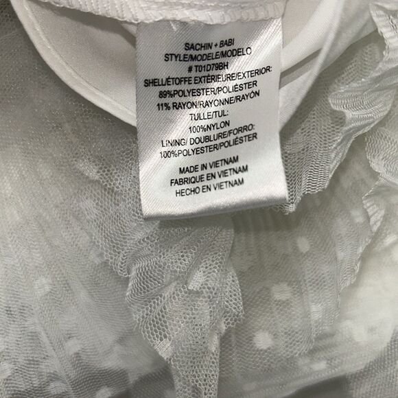 Sachin & Babi White Lace Mini Ruffle Dress(Size 10) - Picture 9 of 9